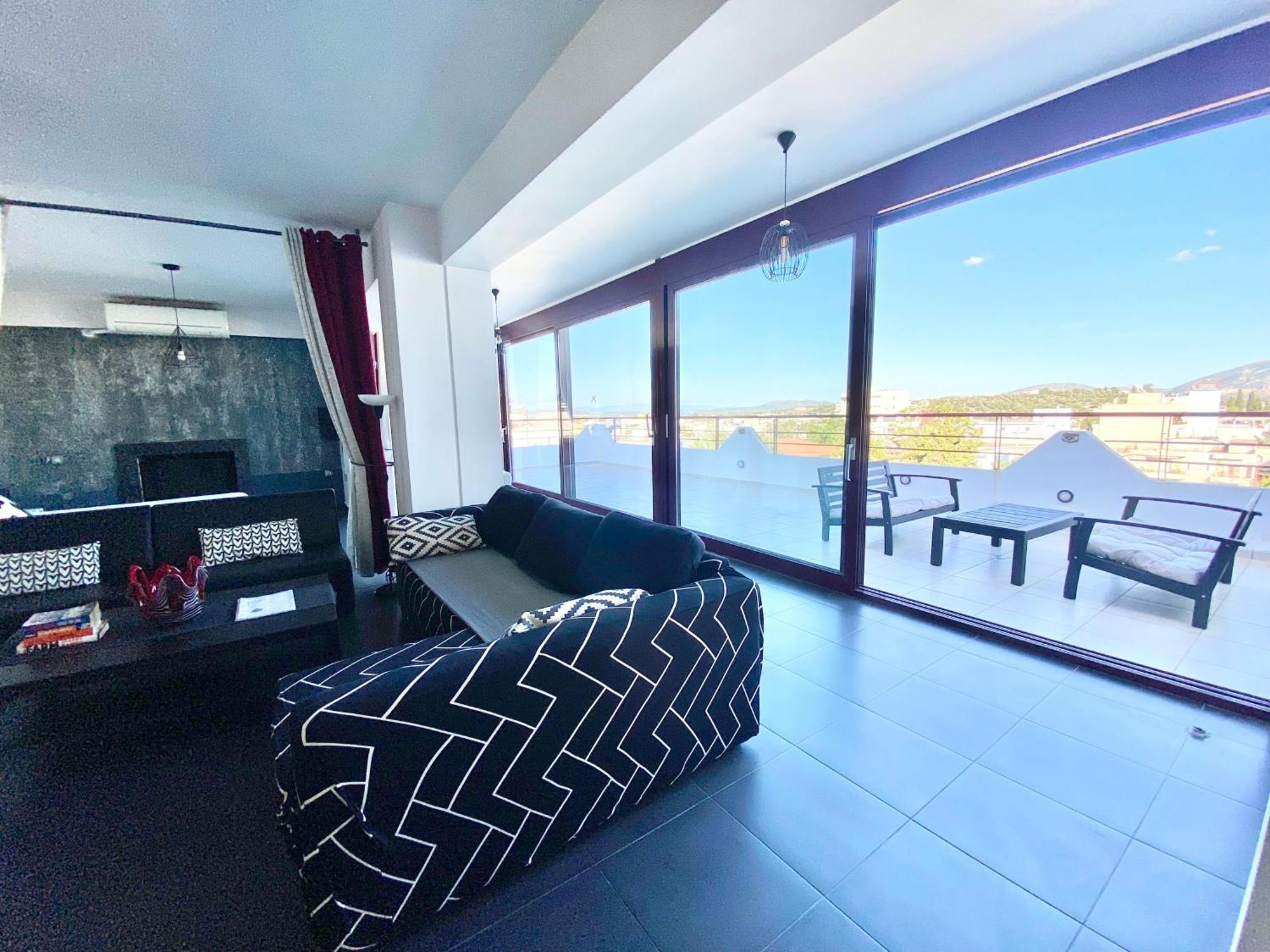 Luxury View Apartment 10Min From Athens Airport Koropion Exterior photo